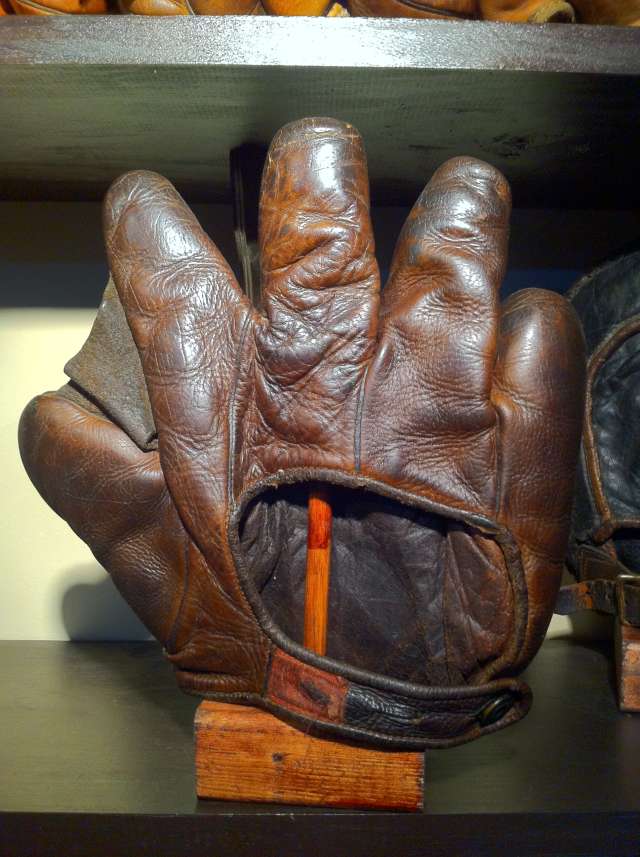 Spalding Full Web Brown Lefty Back