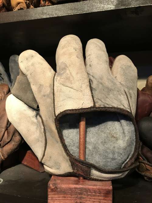 Spalding Full Web White Lefty Back