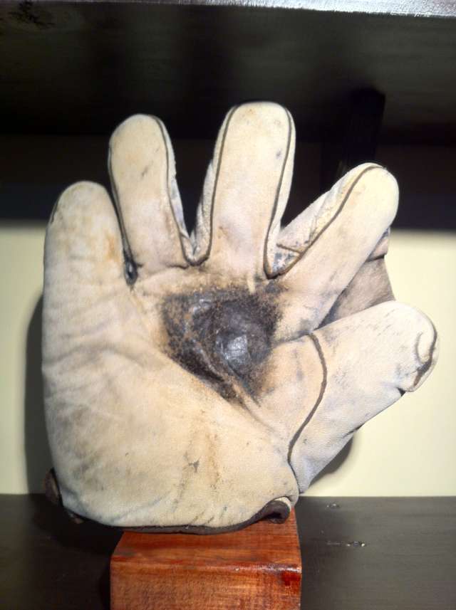 Spalding Full Web White Lefty Front