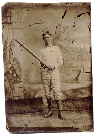 19th Century Tintype Batting Pose