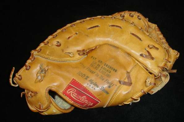 Mickey Mantle Rawlings DCT Personal Model Heart of the Hide Back