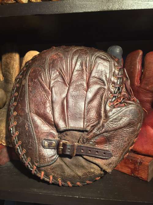 Patched Pocket Catchers Mitt Back