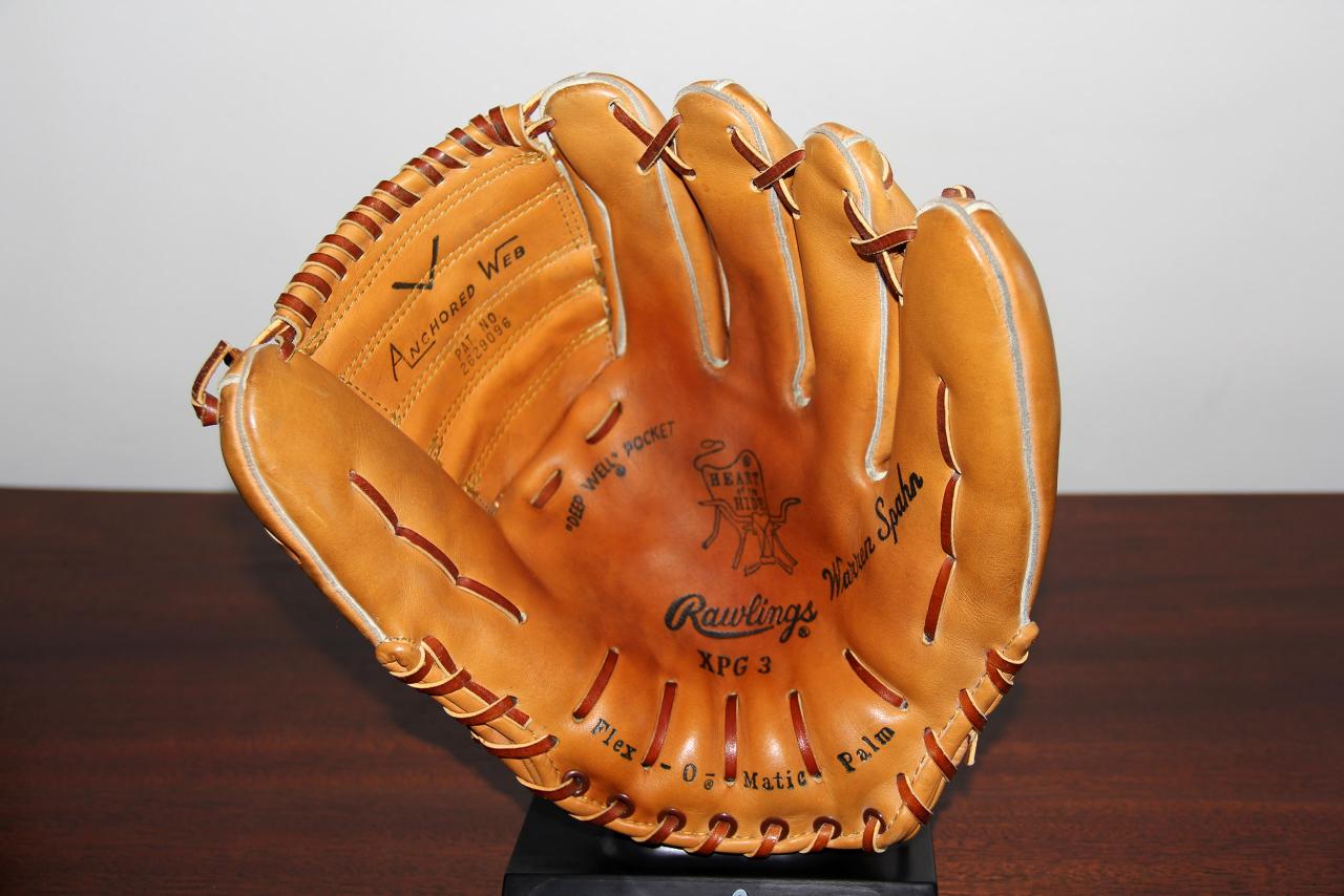 Warren Spahn Rawlings XPG3 Heart of the Hide Front Rawlings