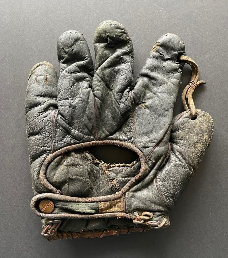 A J Reach Hole in Palm Back Reach Baseball Glove Collector Gallery