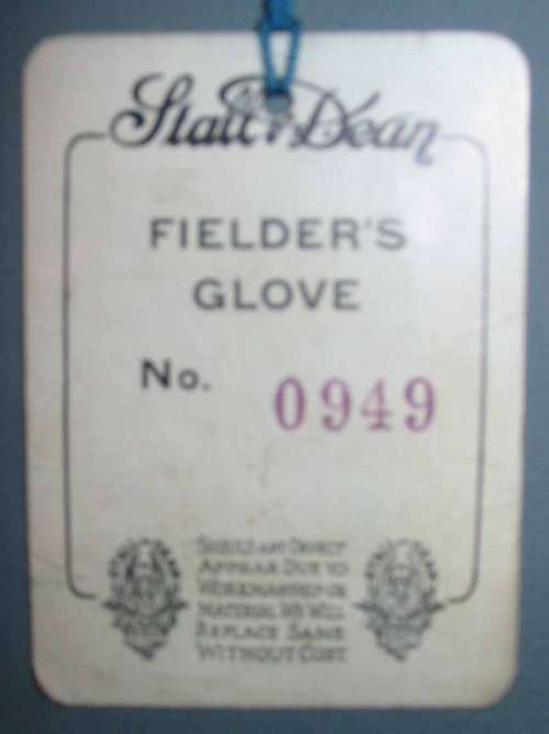 Tris Speaker Stall & Dean 0949 Tag Front